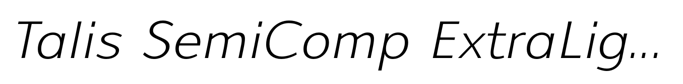Talis SemiComp ExtraLight Italic